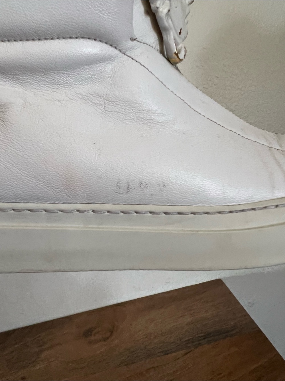 Versace White Leather High Top Medusa Sneakers EU 37 - Picture 10 of 14